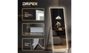 Dripex LED Full Length Floor Standing Mirror, 140x50CM Wall Mounted Mirror with Dimming & 3 Color Lighting for Bedroom