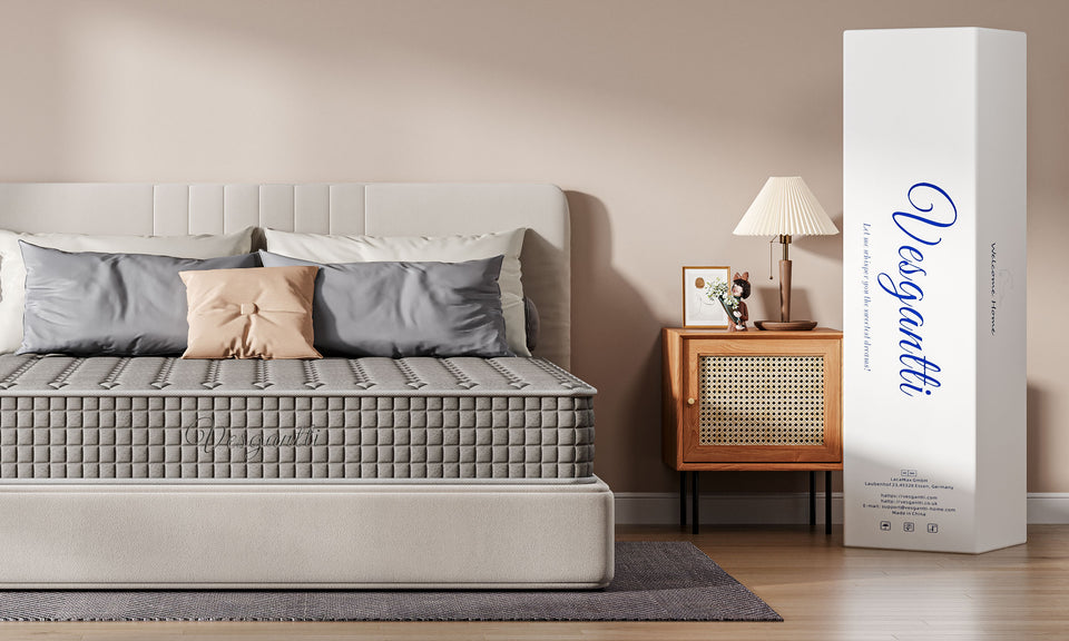 Vesgantti Original Hybrid Mattress Grey  9.4 Inch Tight Top Mattress Series