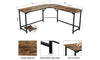 Dripex Corner Computer Desk, L Shaped Corner Gaming Desk for PC with CPU Stand