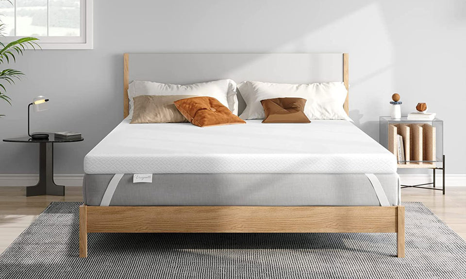 Vesgantti Memory Foam Topper Gel & Bamboo for Cooling Sleep & Pressure Relieving
