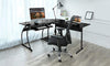 Dripex Corner Computer Desk, L Shaped Corner Gaming Desk for PC with CPU Stand