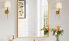 Dripex Arched Mirror, 75 x 50cm/90 x 60cm Wall-Mounted or Leaning, Pre-Fitted Holes & Fixing Kit, for Bathroom, Living Room & Bedroom