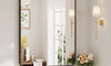 Dripex Rectangular Bathroom Mirror, 75 x 55cm Aluminium Frame Curved Corners, Pre-Fitted Hooks & Fixing Kit, Hang or Lean Vertically/Horizontally, for Living Room, Bedroom