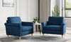 Vesgantti Fabric/Velet Loveseat Sofa, 1/2/3/4 Seater Couch/Armchair with Bilateral Pocket Storage & Removable Cushions, Perfect for Living Room, Bedroom and Office, Tool-free Assembly