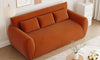 Vesgantti Corduroy Compressed 3 Seater Sofa, 200cm Upholstered Floor Sofa, Comfy Couch with 3 Pillows, No Assembly Required, Perfect for Living Room Bedroom Office Small Space, 200L*94D*80Hcm