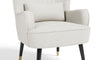 Vesgantti Velvet/Teddy Fleece Armchair with/without Footstool and Lumbar Pillow, Modern Wing Back Accent Chair with Ottoman, Large Cuddle Chair for Living Room Bedroom Study Room Office