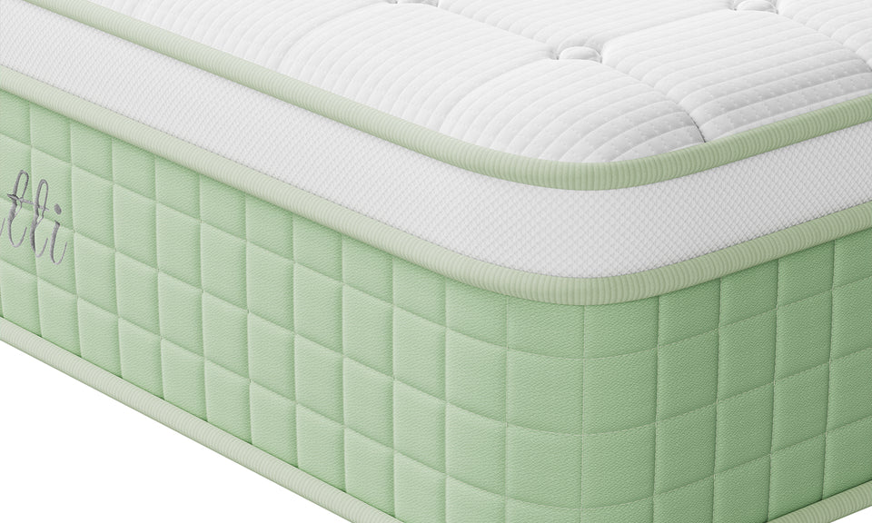 Vesgantti 10 Inch Hybrid Mattress with Memory Foam & Individually Pocket Spring, Medium Firm Orthopedic Mattress for Pressure Relief & Motion Isolation