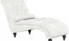 Vesgantti Velvet Button-tufted Indoor Chaise Lounge, Upholstered Chaise Longue Chair with Lumbar Pillow, Leisure Chair for Living Room Bedroom and Office, Easy to Assemble