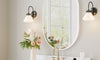 Dripex Oval Mirror, 70 x 50cm Wall Mounted Bathroom Mirror, Horizontal or Vertical Hanging Wall Mirror for Living Room, Bedroom, Entryway