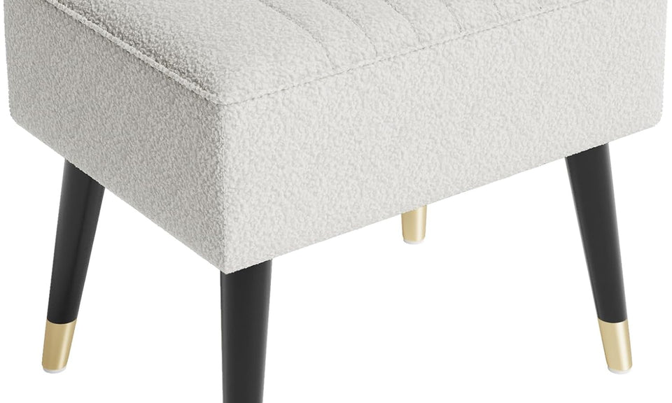 Vesgantti Velvet/Teddy Fleece Armchair with/without Footstool and Lumbar Pillow, Modern Wing Back Accent Chair with Ottoman, Large Cuddle Chair for Living Room Bedroom Study Room Office
