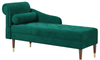 Vesgantti Velvet Chaise Longue, Indoor Lounge Sofa with Left/Right Armrest and Lumbar Pillow, Upholstered Chaise Lounge for Living Room Bedroom and Office, Tool-free Assembly