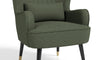 Vesgantti Velvet/Teddy Fleece Armchair with/without Footstool and Lumbar Pillow, Modern Wing Back Accent Chair with Ottoman, Large Cuddle Chair for Living Room Bedroom Study Room Office