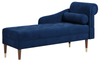 Vesgantti Velvet Chaise Longue, Indoor Lounge Sofa with Left/Right Armrest and Lumbar Pillow, Upholstered Chaise Lounge for Living Room Bedroom and Office, Tool-free Assembly