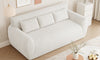 Vesgantti Corduroy Compressed 3 Seater Sofa, 200cm Upholstered Floor Sofa, Comfy Couch with 3 Pillows, No Assembly Required, Perfect for Living Room Bedroom Office Small Space, 200L*94D*80Hcm