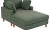 Vesgantti Single Sofa Bed, Corduroy Upholstered 104cm Wide Chaise Lounge Chair Indoor, With 2 Extra Pillows, Perfect For Living Room, Bedroom, Office and Apartment, Tool-free Assembly