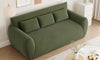 Vesgantti Corduroy Compressed 3 Seater Sofa, 200cm Upholstered Floor Sofa, Comfy Couch with 3 Pillows, No Assembly Required, Perfect for Living Room Bedroom Office Small Space, 200L*94D*80Hcm