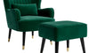 Vesgantti Velvet/Teddy Fleece Armchair with/without Footstool and Lumbar Pillow, Modern Wing Back Accent Chair with Ottoman, Large Cuddle Chair for Living Room Bedroom Study Room Office
