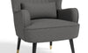 Vesgantti Velvet/Teddy Fleece Armchair with/without Footstool and Lumbar Pillow, Modern Wing Back Accent Chair with Ottoman, Large Cuddle Chair for Living Room Bedroom Study Room Office