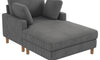 Vesgantti Single Sofa Bed, Corduroy Upholstered 104cm Wide Chaise Lounge Chair Indoor, With 2 Extra Pillows, Perfect For Living Room, Bedroom, Office and Apartment, Tool-free Assembly