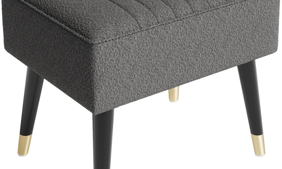Vesgantti Velvet/Teddy Fleece Armchair with/without Footstool and Lumbar Pillow, Modern Wing Back Accent Chair with Ottoman, Large Cuddle Chair for Living Room Bedroom Study Room Office