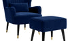 Vesgantti Velvet/Teddy Fleece Armchair with/without Footstool and Lumbar Pillow, Modern Wing Back Accent Chair with Ottoman, Large Cuddle Chair for Living Room Bedroom Study Room Office