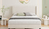Vesgantti Velvet Bed Frame with Adjustable Wing Edge Headboard, Solid Wooden Slats & Upholstered Platform, Easy Assembly, Noise-Free