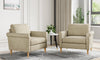 Vesgantti Fabric/Velet Loveseat Sofa, 1/2/3/4 Seater Couch/Armchair with Bilateral Pocket Storage & Removable Cushions, Perfect for Living Room, Bedroom and Office, Tool-free Assembly