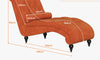Vesgantti Velvet Button-tufted Indoor Chaise Lounge, Upholstered Chaise Longue Chair with Lumbar Pillow, Leisure Chair for Living Room Bedroom and Office, Easy to Assemble