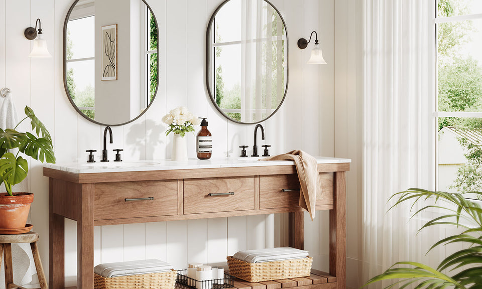 Dripex Oval Mirror, 70 x 50cm Wall Mounted Bathroom Mirror, Horizontal or Vertical Hanging Wall Mirror for Living Room, Bedroom, Entryway