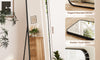 Dripex Arch/Rectangular Mirror Full Length, 160 x 50cm/150 x 40cm Full Body Floor Mirror with Stand, Standing/Leaning/Hanging for Living Room Bedroom