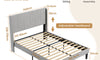 Vesgantti Velvet Bed Frame with Adjustable Wing Edge Headboard, Solid Wooden Slats & Upholstered Platform, Easy Assembly, Noise-Free