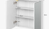 Dripex Double Door Bathroom Mirror Cabinet, Wall Mounted Storage Cupboard with Mirror, Wall Cabinet with Open Compartment Adjustable Shelf, White (60 x 60 x 12 cm)