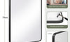 Dripex Rectangular Bathroom Mirror, 75 x 55cm Aluminium Frame Curved Corners, Pre-Fitted Hooks & Fixing Kit, Hang or Lean Vertically/Horizontally, for Living Room, Bedroom