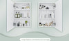 Dripex Single Door Bathroom Mirror Cabinet, Wall Mounted Storage Cupboard with Mirror, Cabinet with Adjustable Shelf