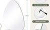 Dripex Irregular Wall Mirror, 65 x 50cm/ 70 x 50cm Frameless Bathroom Mirror Wall Mounted with Pre-Fitted Hanging Holes & Fixing Kit - Wall Mounted Horizontally or Vertically