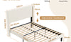 Vesgantti Velvet Bed Frame with Adjustable Wing Edge Headboard, Solid Wooden Slats & Upholstered Platform, Easy Assembly, Noise-Free