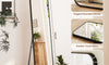 Dripex Arch/Rectangular Mirror Full Length, 160 x 50cm/150 x 40cm Full Body Floor Mirror with Stand, Standing/Leaning/Hanging for Living Room Bedroom
