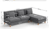 Vesgantti Corduroy Seater Sofa/Chaise Lounge Sofa, Perfect for Living Room, Bedroom, Office, Tool-free Assembly