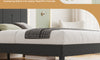 Vesgantti Linen Bed Frame with Adjustable Headboard & Solid Wooden Slats, Easy Assembly, No Box Spring Needed, Under Bed Storage