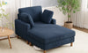 Vesgantti Single Sofa Bed, Corduroy Upholstered 104cm Wide Chaise Lounge Chair Indoor, With 2 Extra Pillows, Perfect For Living Room, Bedroom, Office and Apartment, Tool-free Assembly