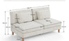 Vesgantti Corduroy Seater Sofa/Chaise Lounge Sofa, Perfect for Living Room, Bedroom, Office, Tool-free Assembly