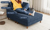Vesgantti Single Sofa Bed, Corduroy Upholstered 104cm Wide Chaise Lounge Chair Indoor, With 2 Extra Pillows, Perfect For Living Room, Bedroom, Office and Apartment, Tool-free Assembly