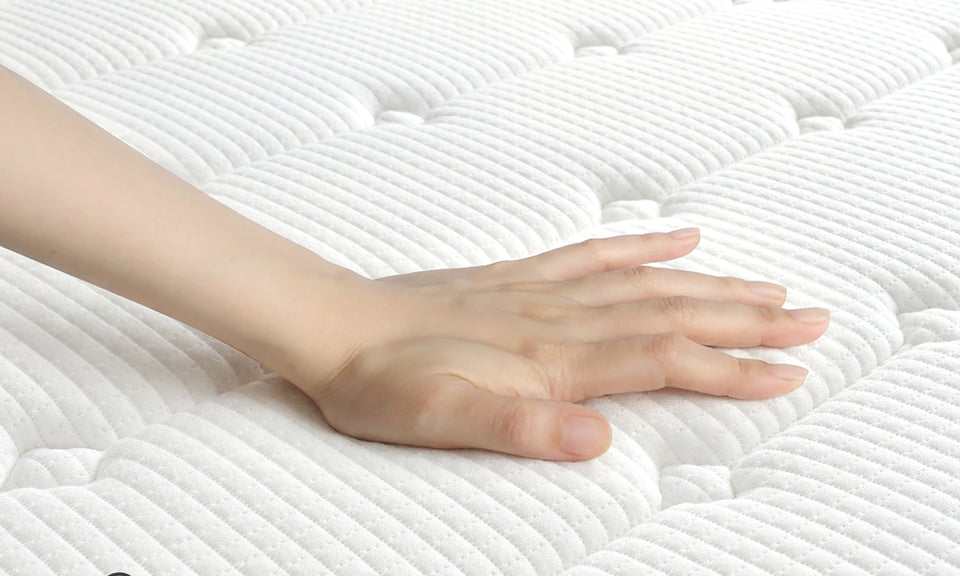 Vesgantti 10 Inch Hybrid Mattress with Memory Foam & Individually Pocket Spring, Medium Firm Orthopedic Mattress for Pressure Relief & Motion Isolation