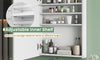 Dripex Single Door Bathroom Mirror Cabinet, Wall Mounted Storage Cupboard with Mirror, Cabinet with Adjustable Shelf