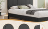 Vesgantti Linen Bed Frame with Adjustable Headboard & Solid Wooden Slats, Easy Assembly, No Box Spring Needed, Under Bed Storage
