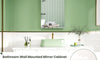 Dripex Single Door Bathroom Mirror Cabinet, Wall Mounted Storage Cupboard with Mirror, Cabinet with Adjustable Shelf
