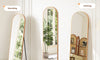 Dripex Arch/Rectangular Mirror Full Length, 160 x 50cm/150 x 40cm Full Body Floor Mirror with Stand, Standing/Leaning/Hanging for Living Room Bedroom