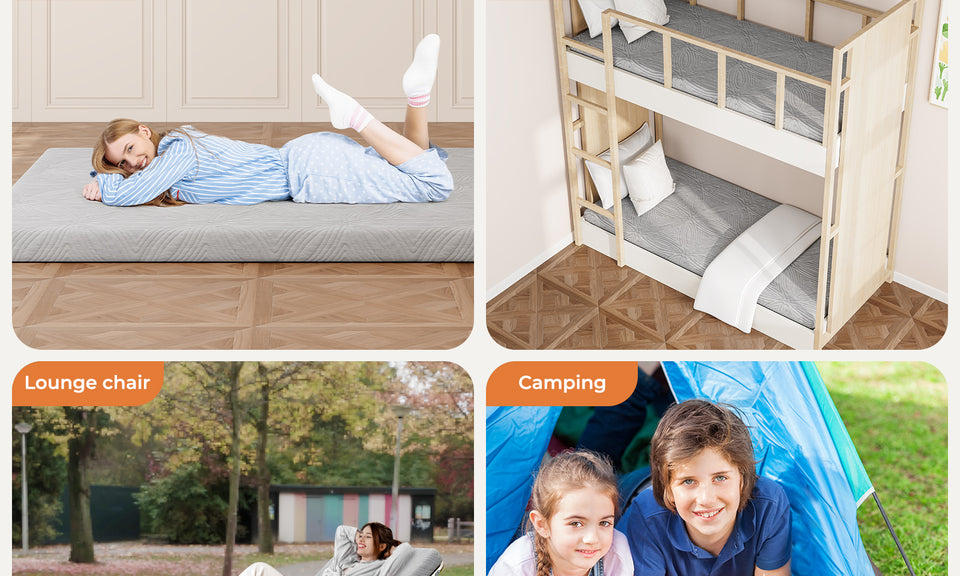 Vesgantti Mattress Topper, 7.5/10cm Gel Memory Foam Mattress Topper for Cool Sleep & Back Pain Relief with Washable Cover & Corner Elastic Straps, CertiPUR-US Certified, Grey