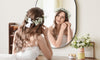 Dripex Oval Mirror, 70 x 50cm Wall Mounted Bathroom Mirror, Horizontal or Vertical Hanging Wall Mirror for Living Room, Bedroom, Entryway