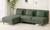 Vesgantti Corduroy Seater Sofa/Chaise Lounge Sofa, Perfect for Living Room, Bedroom, Office, Tool-free Assembly